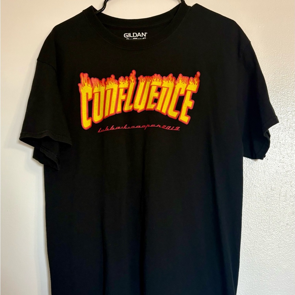 Gildan Black Tee with Fiery Graphic